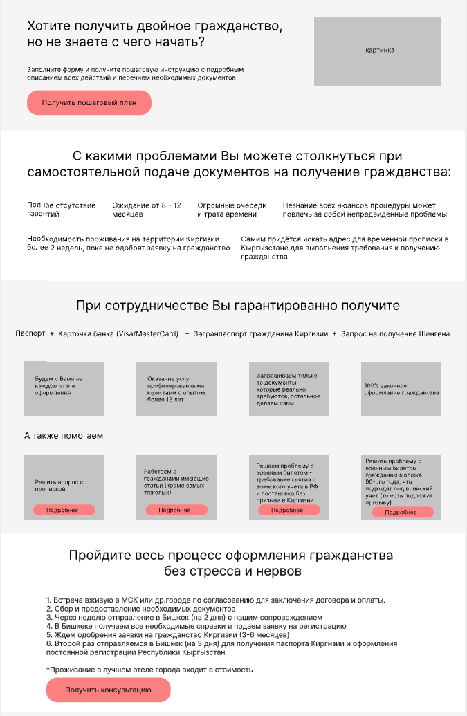 Прототип сайта